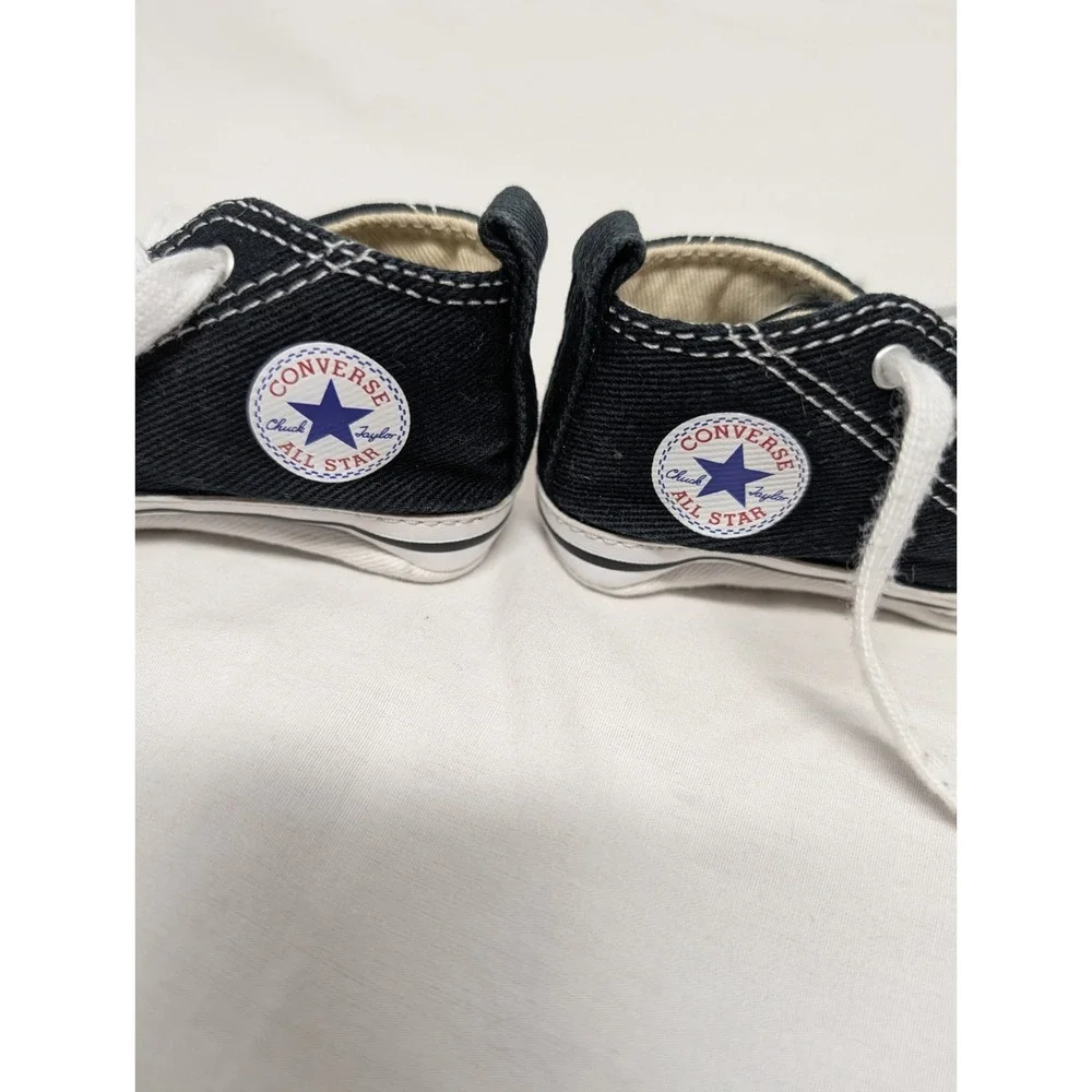 Converse All Star Chuck Taylors High Top Infant Sneakers Black Size 2 US